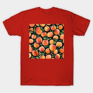 Peach pattern gift ideas peach mug peach wall art peach tapestry T-Shirt